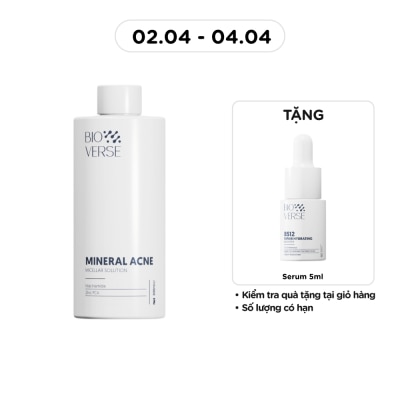 BIOVERSE - Nước Tẩy Trang Dành Cho Da Dầu Mụn Bioverse Mineral Acne Micellar Solution 300ml