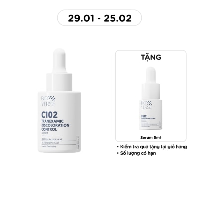 BIOVERSE Tinh Chất Làm Mờ Thâm Bioverse C102 Tranexamic Discoloration Control Serum 30ml