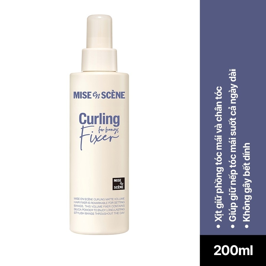 Xịt Giữ Nếp Tóc mise en scène Curling Matte Volume Hair Fixer 200ml