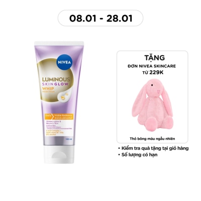 NIVEA Sữa Rửa Mặt Nivea Luminous Skin Glow Whip Wash Foam 100ml