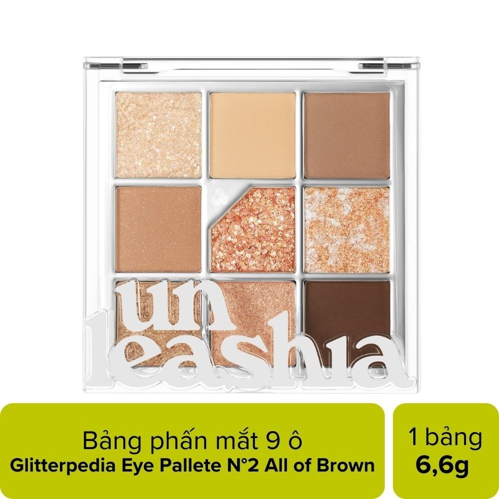 Unleashia Glitterpedia Eye Palette 6.2g .#No.2 All of Brown