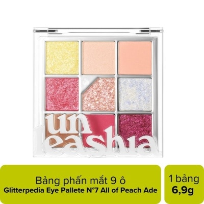 UNLEASHIA Bảng Phấn Mắt 9 Ô Unleashia Glitterpedia Eye Palette 6.2g .#No.7 All of Peach Ade