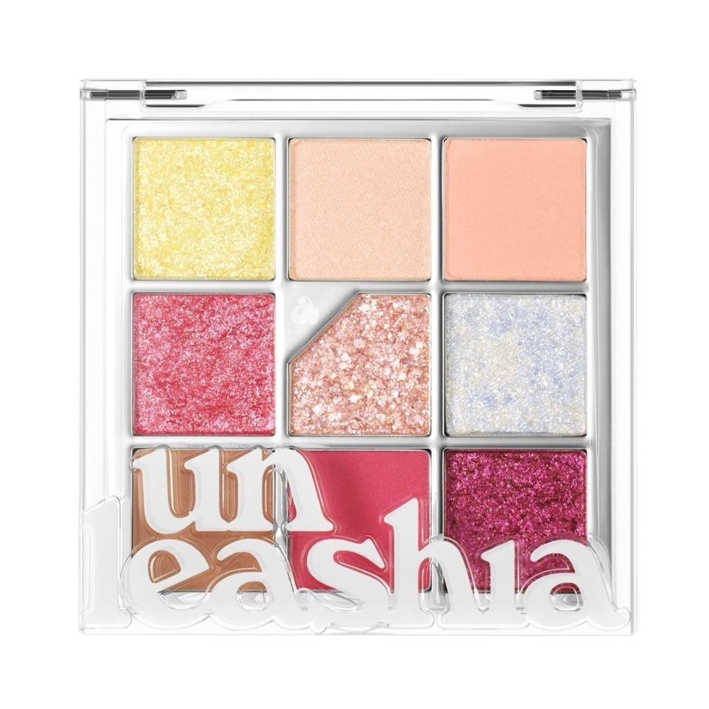 Bảng Phấn Mắt 9 Ô Unleashia Glitterpedia Eye Palette 6.2g .#No.7 All of Peach Ade