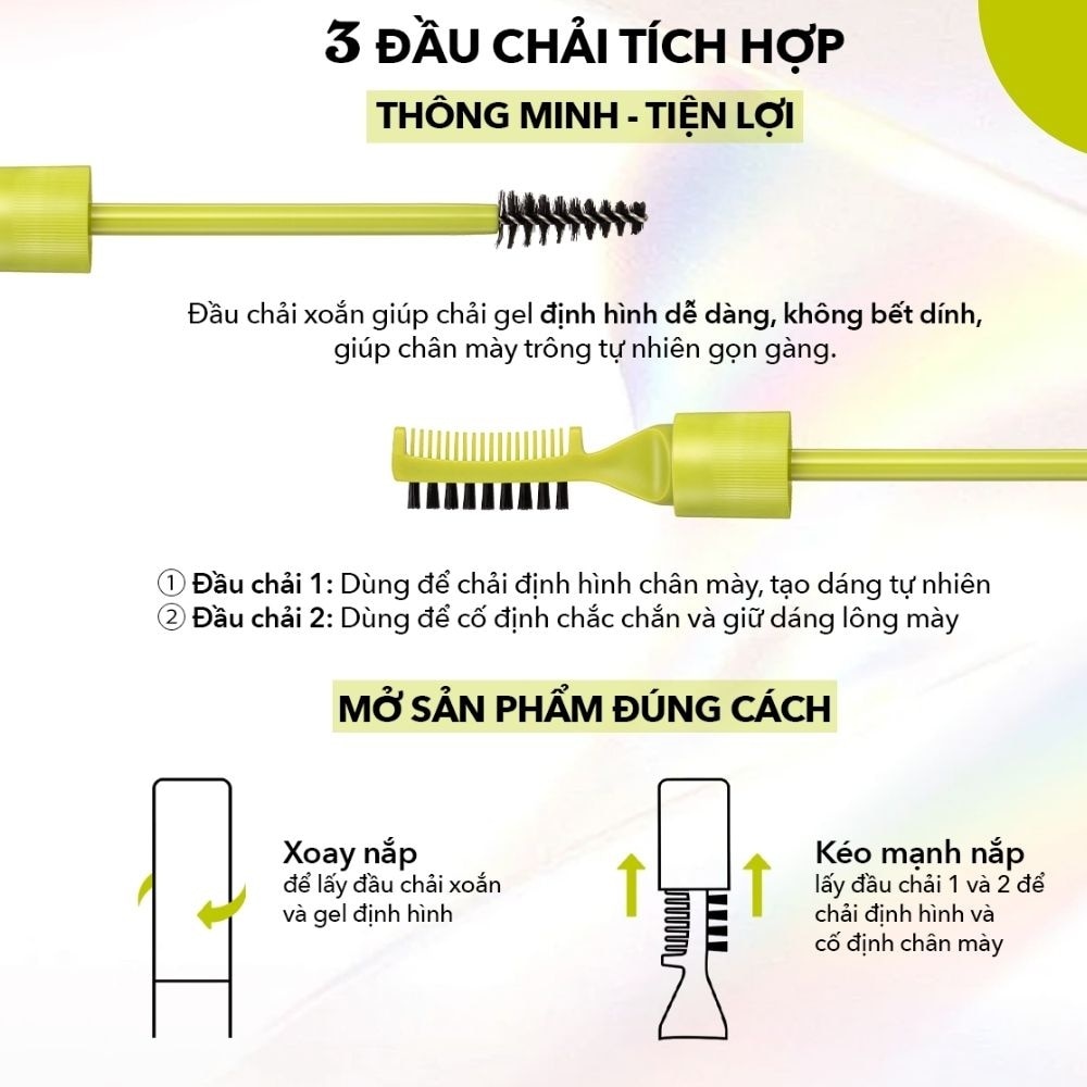 Gel Vuốt Lông Mày Unleashia Shaper Pomade Eyebrow Fixer 8.5g .#No.1 Clear