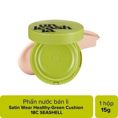 UNLEASHIA Phấn Nước Unleashia Satin Wear Healthy-Green Cushion 15g .#18C Seashell
