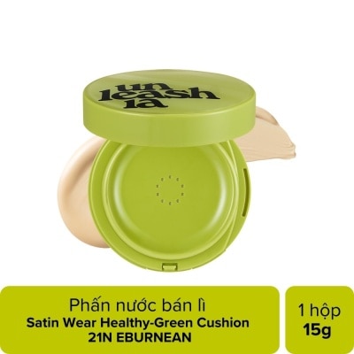 UNLEASHIA Phấn Nước Unleashia Satin Wear Healthy-Green Cushion 15g .#21N Eburnean