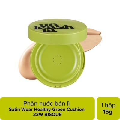 UNLEASHIA Phấn Nước Unleashia Satin Wear Healthy-Green Cushion 15g .#23W Bisque