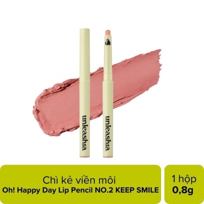 UNLEASHIA Chì Kẻ Viền Môi Unleashia Oh! Happy Day Lip Pencil 0.8g .#No.2 Keep Smile
