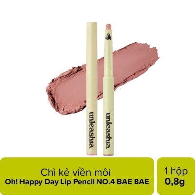 UNLEASHIA Chì Kẻ Viền Môi Unleashia Oh! Happy Day Lip Pencil 0.8g .#No.4 Bae Bae