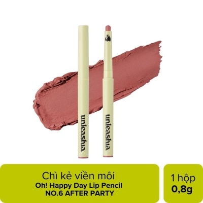 UNLEASHIA Chì Kẻ Viền Môi Unleashia Oh! Happy Day Lip Pencil 0.8g .#No.6 After Party