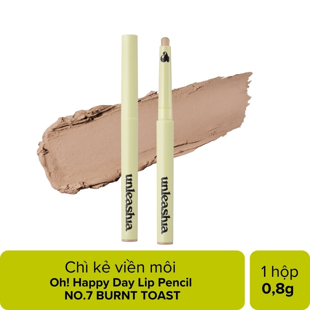 Chì Kẻ Viền Môi Unleashia Oh! Happy Day Lip Pencil 0.8g .#No.7 Burnt Toast