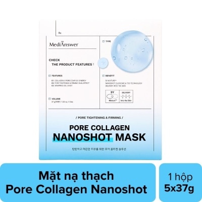 MEDIANSWER Pore Collagen Nanoshot Mask 37g x 5pcs