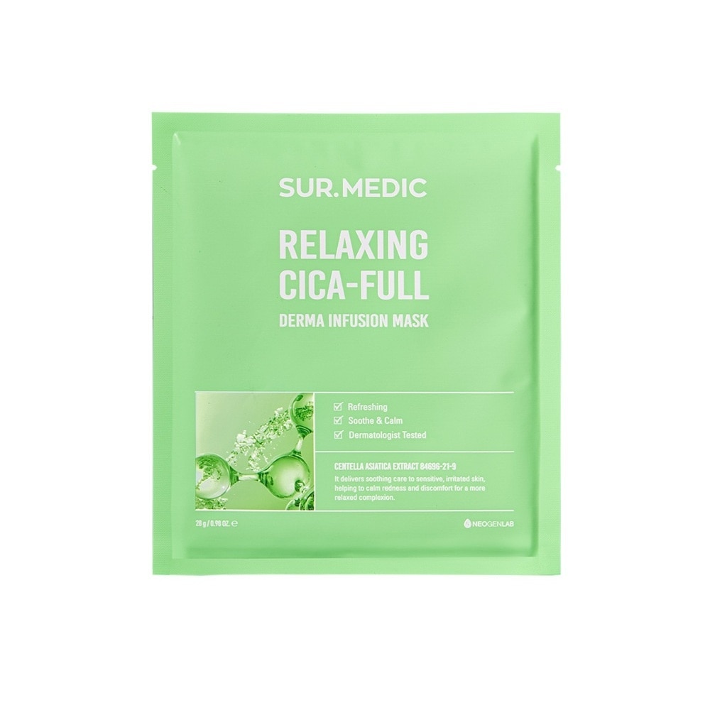 Mặt Nạ Làm Dịu Da Sur.Medic Derma Infusion Mask Relaxing Cica-Full 28g
