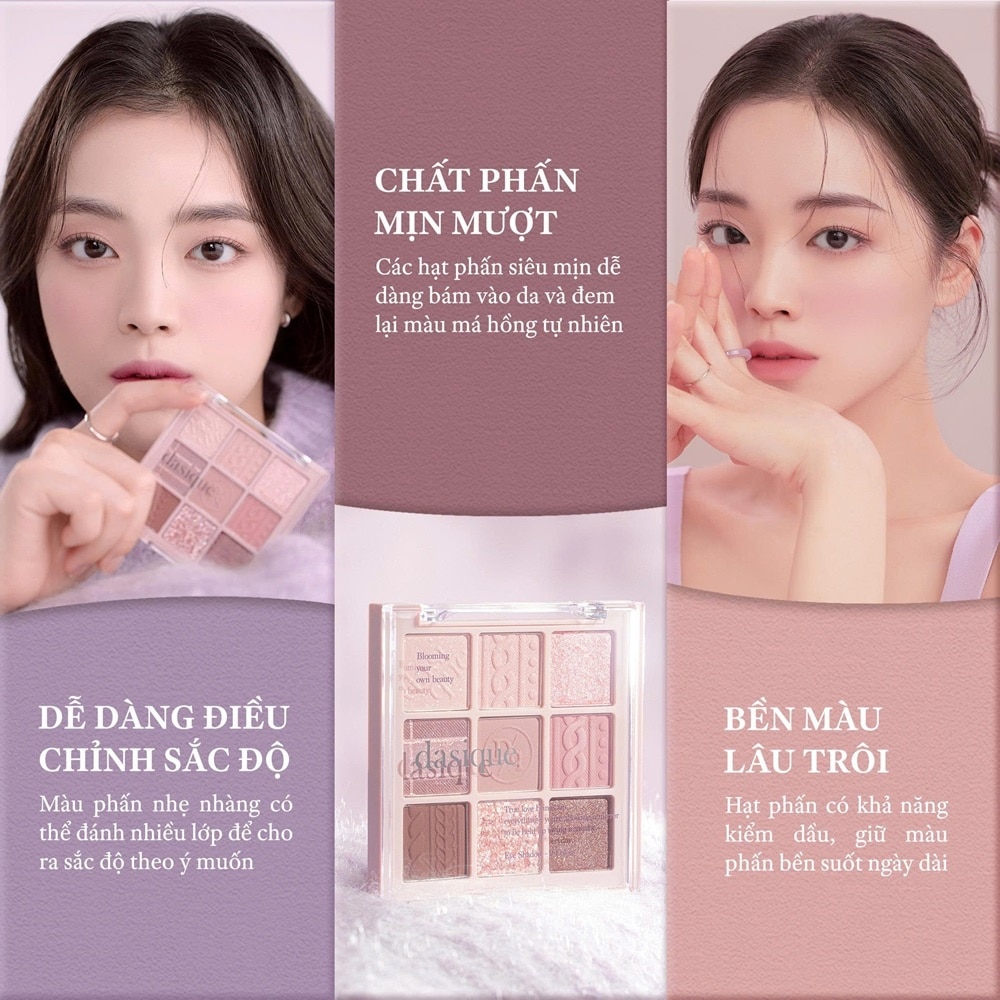 Bảng Phấn Mắt Dasique Shadow Palette 8.6g .#16 Violet Knit