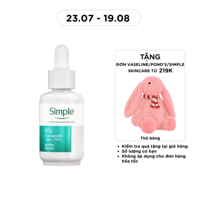 SIMPLE - Tinh Chất Simple 11% Niacinamide + Zinc + PHA Purify+ Serum 30ml image