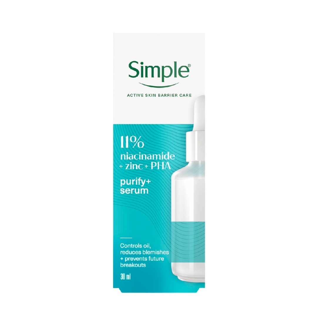 Simple 11% Niacinamide + Zinc + PHA Purify+ Serum 30ml