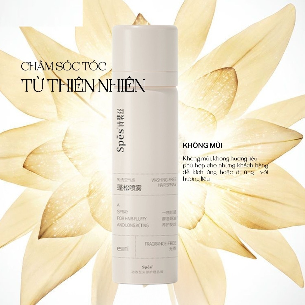 Spes Washing-Free Hair Spray(Fragrance-Free) 50ml