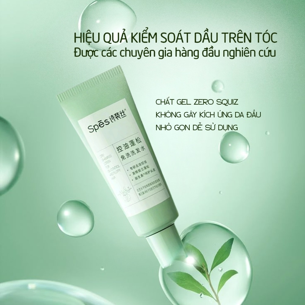 Dầu Gội Khô Dạng Gel Spes Giúp Kiềm Dầu 80ml