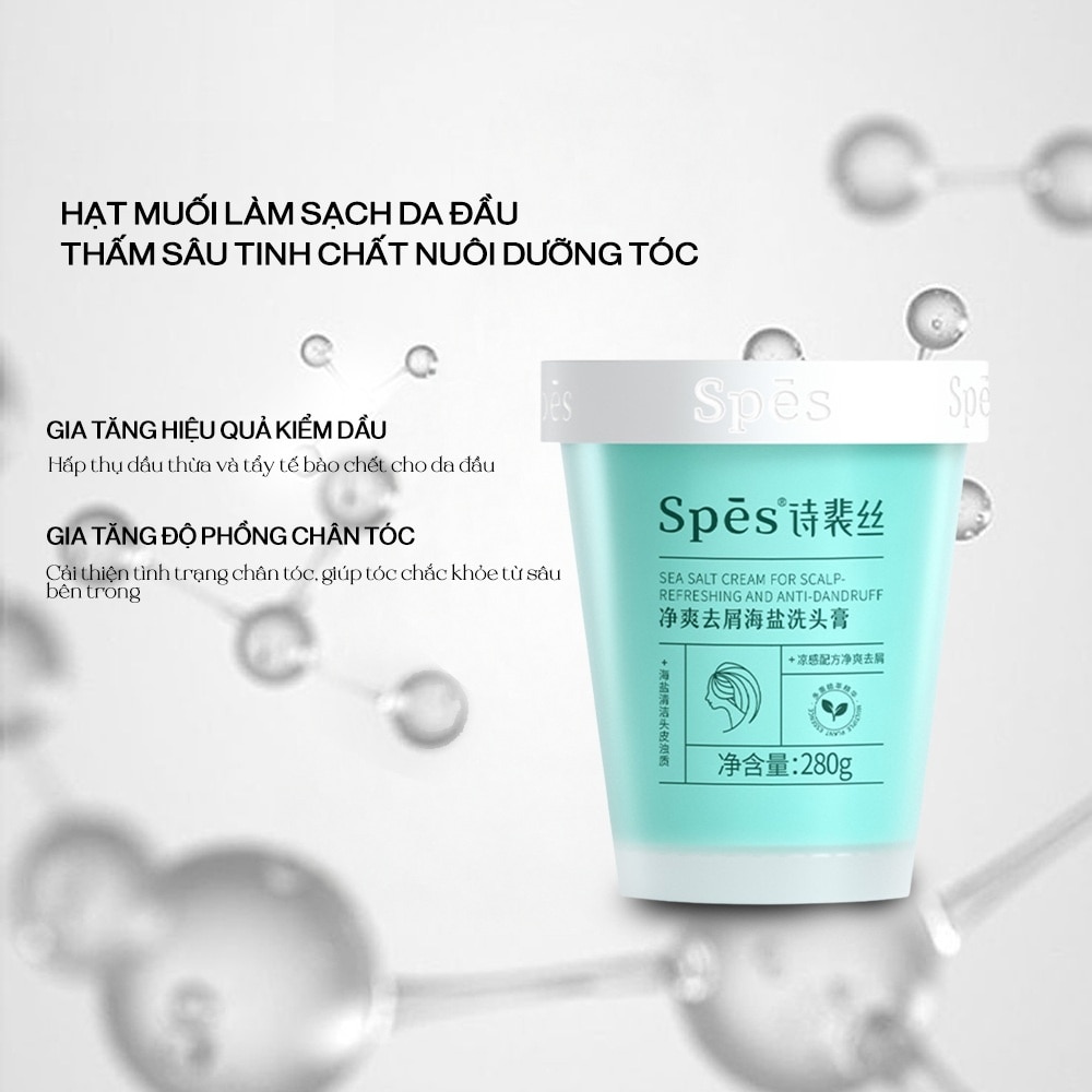 Tẩy Tế Bào Chết Da Đầu Spes Muối Biển Làm Sạch Và Giảm Gàu 280g