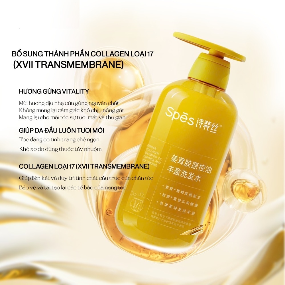 Spes Ginger Collagen Shampoo Oil Control And Volumizing) 500ml