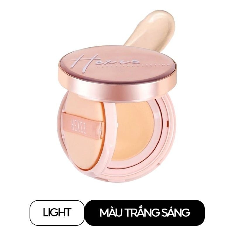 Phấn Nước Hexze Brightening Longlasting Cushion Foundation 15g + LõiThayThế 15g .#Light MàuTrắngSáng