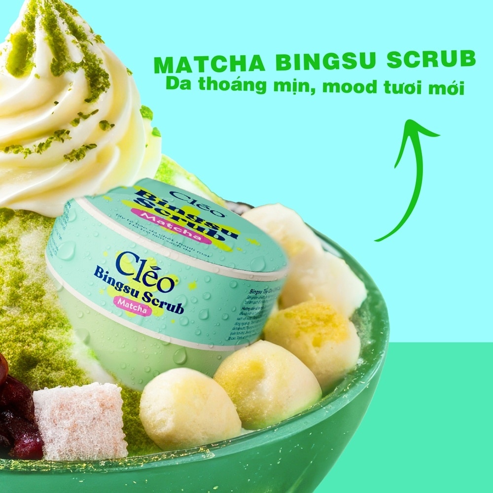Tẩy Tế Bào Chết Toàn Thân Cleo Bingsu Scrub Matcha 200g