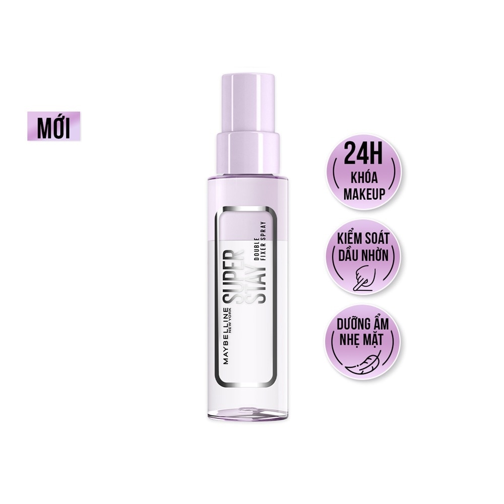 Xịt Khóa Nền Maybelline Super Stay Double Fixer Spray 55ml