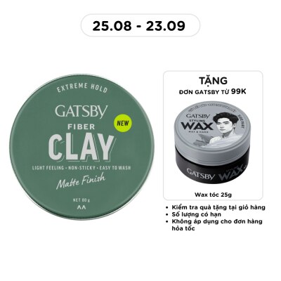 GATSBY - Wax Vuốt Tóc Gatsby Fiber Clay 80g image