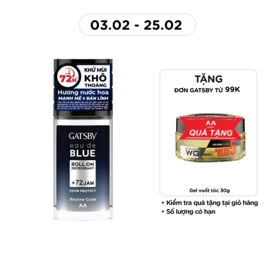 GATSBY Lăn Khử Mùi Gatsby Eau De Blue Deodorant Roll On Skyline Code 50ml
