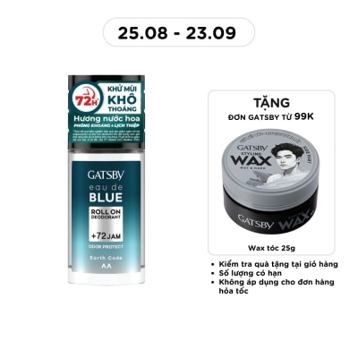 GATSBY - Eau De Blue Deodorant Roll On Earth Code 50ml image