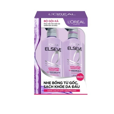 L'OREAL PARIS - Combo L'oreal Elseve Hyaluron Moisture (Dầu Gội 620ml+Dầu Xả 375ml)