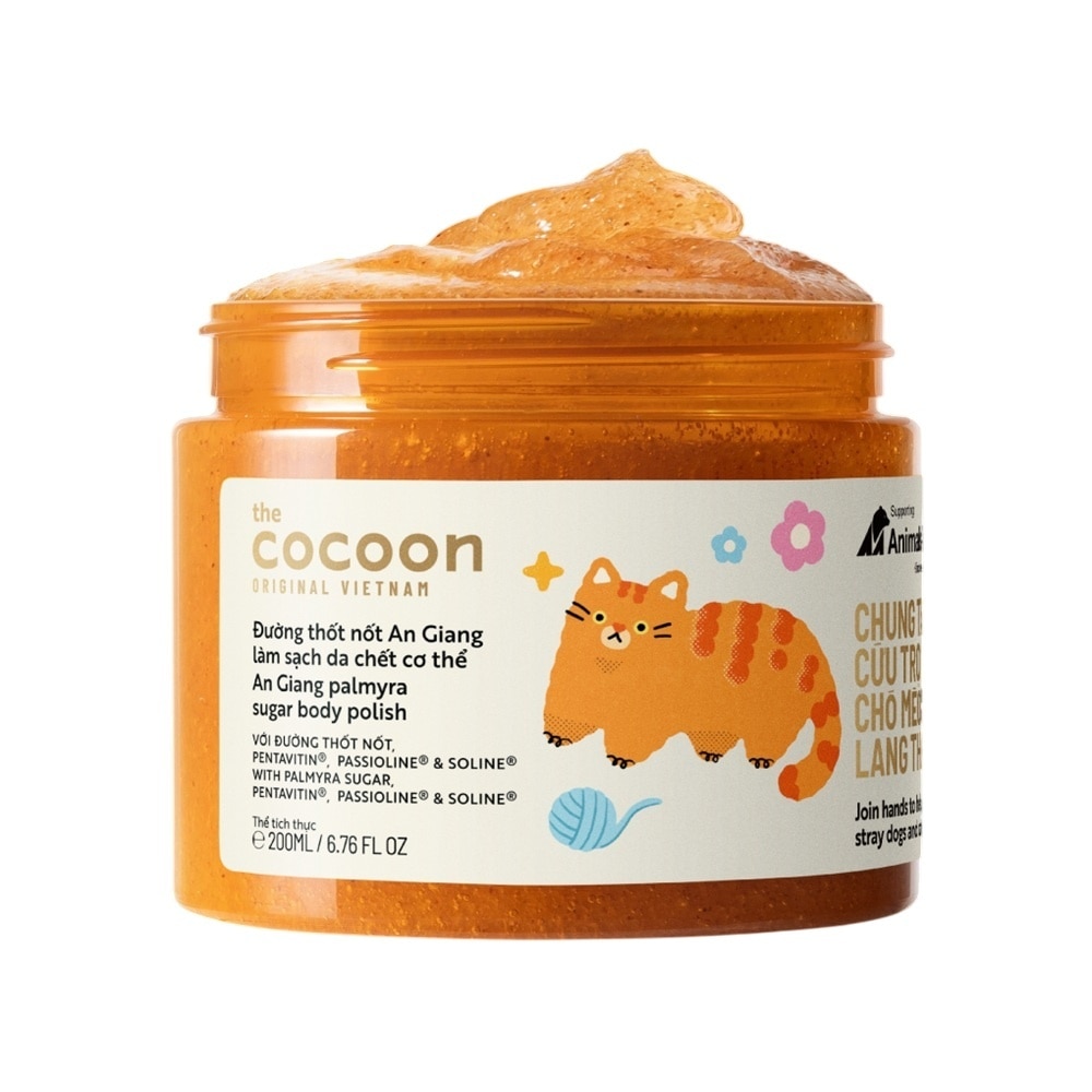 Tẩy Da Chết Cocoon Đường Thốt Nốt An Giang Phiên Bản Chung Tay Cứu Trợ Chó Mèo Lang Thang 200ml