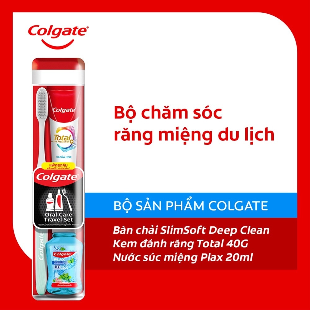 Travel Oral Care Kit (Toothbrush + Toothpaste 30g + Mouthwash 20ml)
