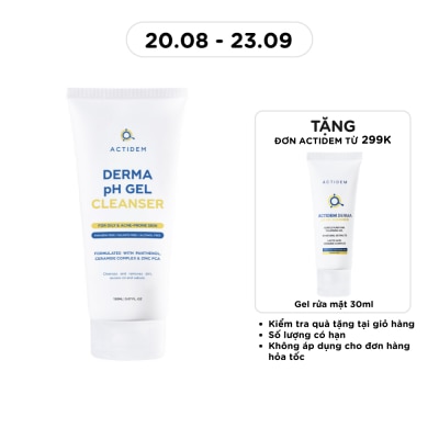 ACTIDEM - Gel Rửa Mặt Cho Da Dầu Mụn Actidem Derma pH Gel Cleanser 150ml image