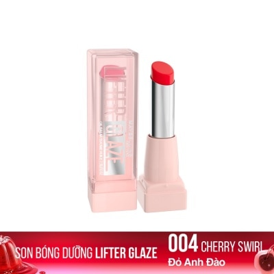 MAYBELLINE NEW YORK Son Dưỡng Có Màu Maybelline Lifter Glaze Oil Balm 2.8g .#004 Cherry Swirl Đỏ Anh Đào