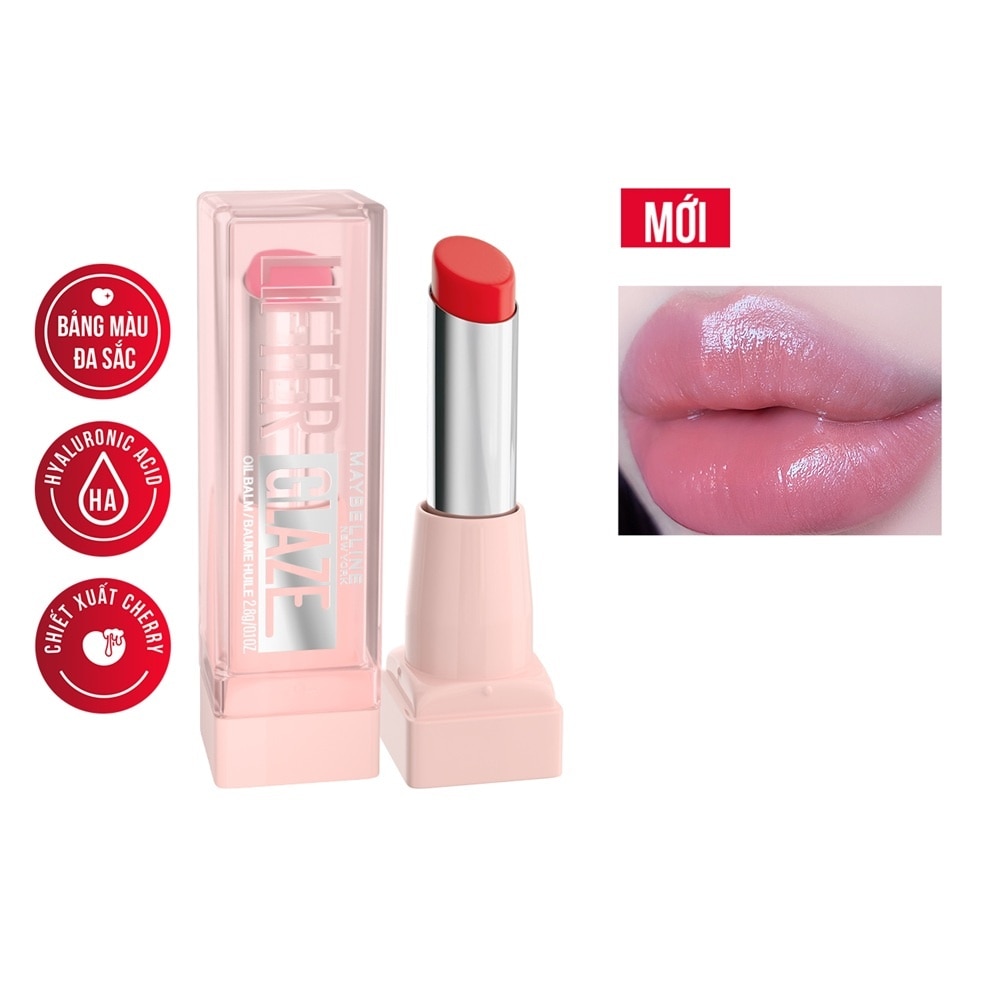 Son Dưỡng Có Màu Maybelline Lifter Glaze Oil Balm 2.8g .#005 Peach Quench Cam Đào San Hô