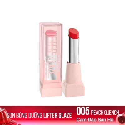 MAYBELLINE NEW YORK Son Dưỡng Có Màu Maybelline Lifter Glaze Oil Balm 2.8g .#005 Peach Quench Cam Đào San Hô