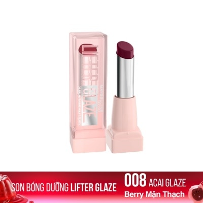 MAYBELLINE NEW YORK Son Dưỡng Có Màu Maybelline Lifter Glaze Oil Balm 2.8g .#008 Acai Glaze Berry Mận Thạch