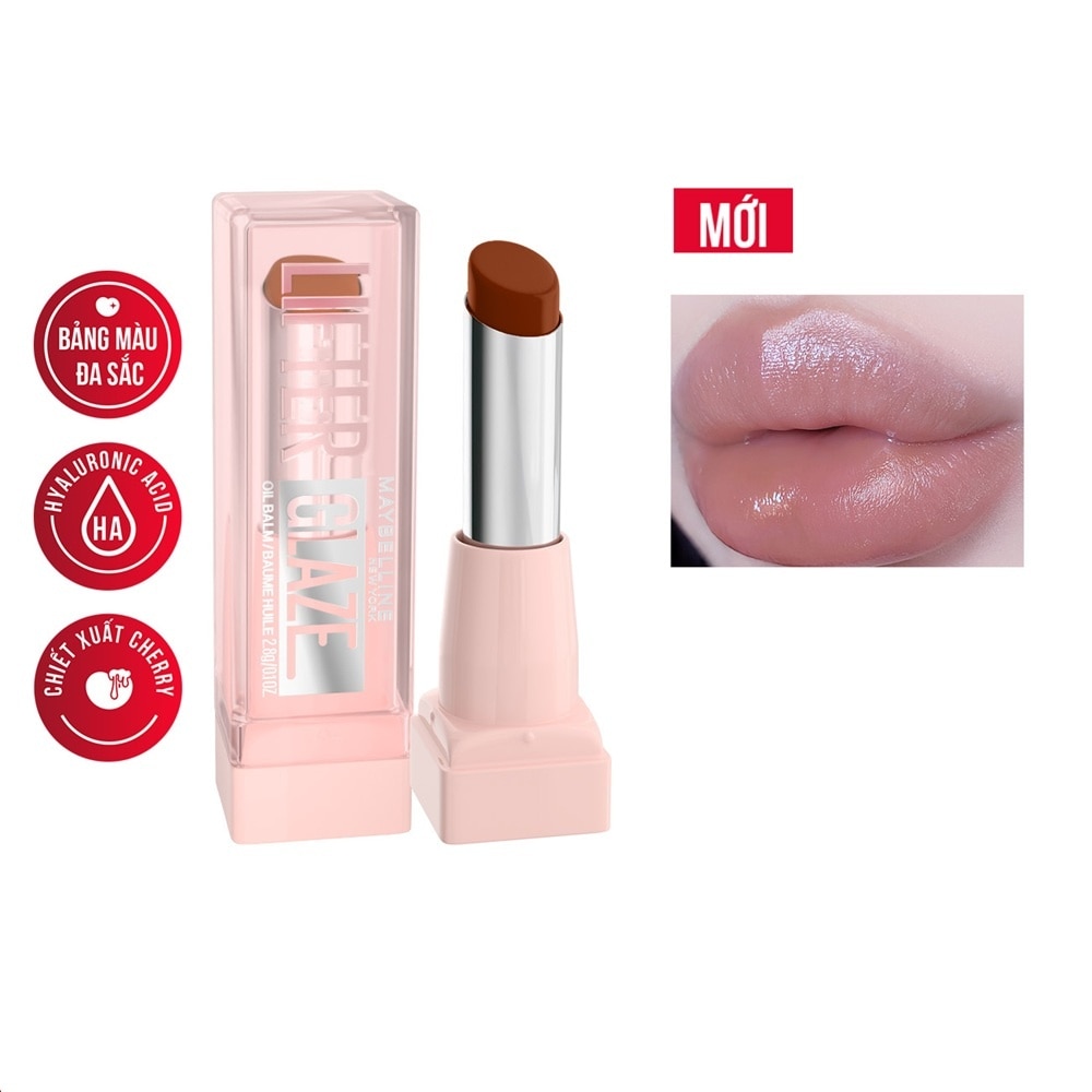 Son Dưỡng Có Màu Maybelline Lifter Glaze Oil Balm 2.8g .#009 Latte Crush Nâu Đất Latte