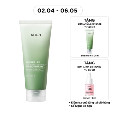 ANUA - Sữa Rửa Mặt Anua Heartleaf Quercetinol Pore Deep Cleansing Foam 150ml