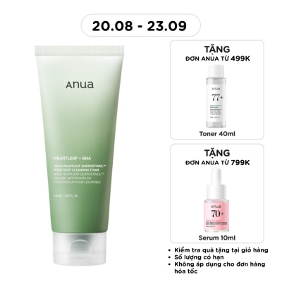 ANUA - Sữa Rửa Mặt Anua Heartleaf Quercetinol Pore Deep Cleansing Foam 150ml image