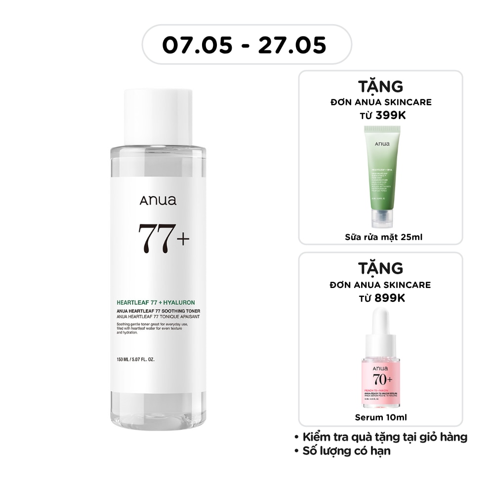 Nước Hoa Hồng Diếp Cá Anua Heartleaf 77 Soothing Toner 150ml