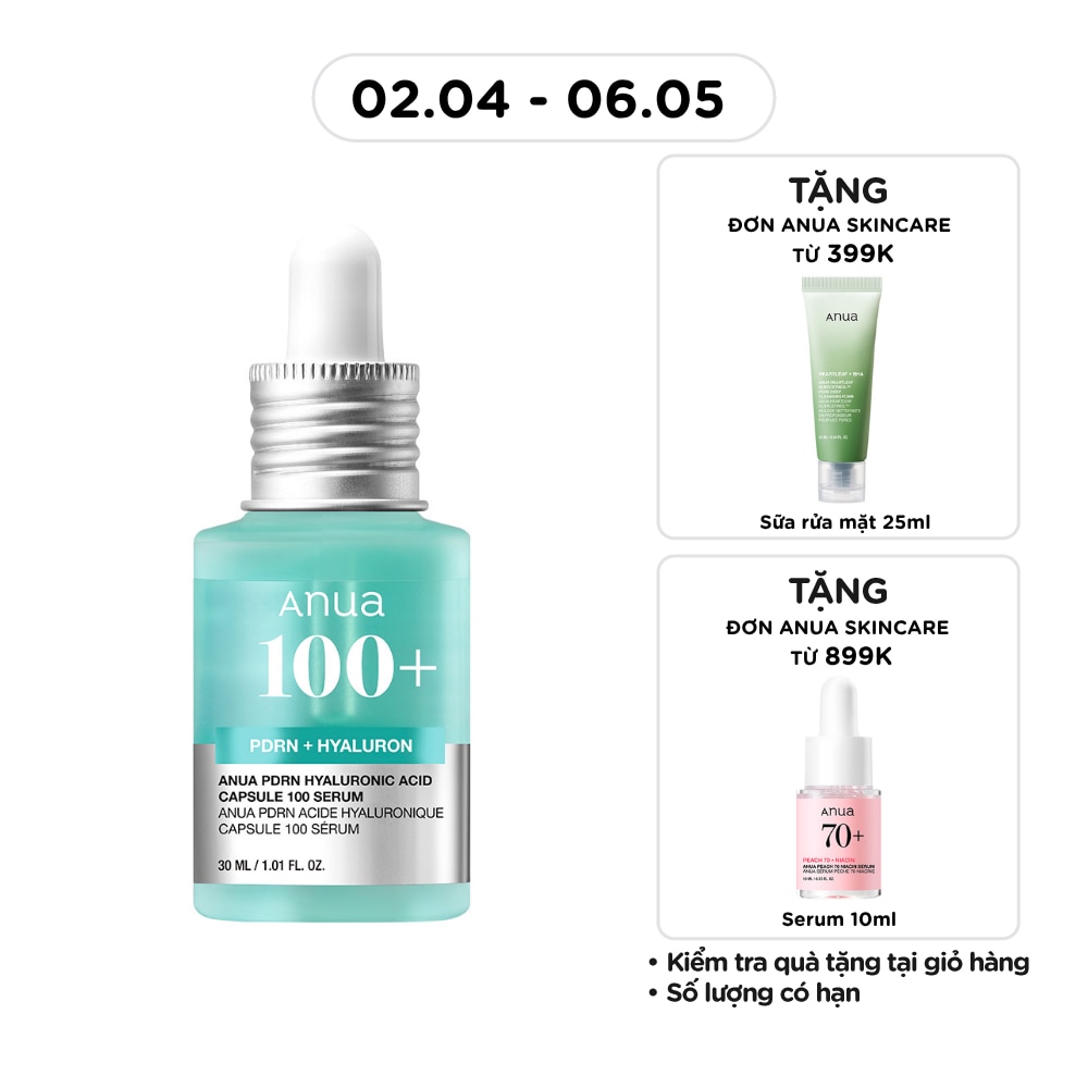 Tinh Chất Giúp Trẻ Hóa Da Anua PDRN Hyaluronic Acid Capsule 100 Serum 30ml