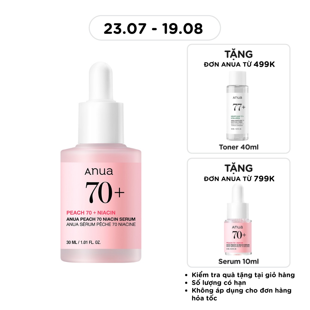 Tinh Chất Dưỡng Sáng Phục Hồi Anua Peach 70 Niacin Serum 30ml