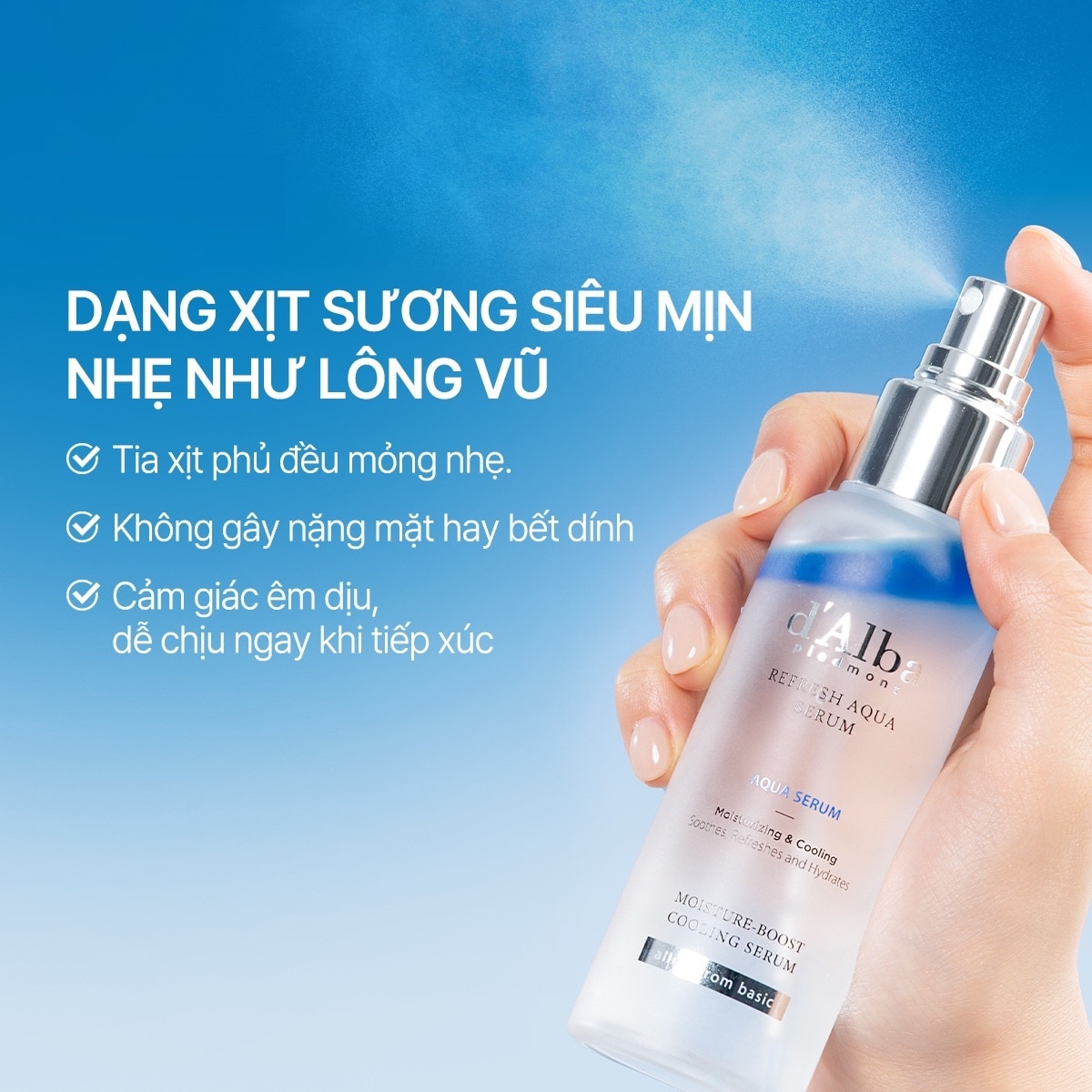 Serum Dạng Xịt d'Alba White Truffle Refresh Aqua Serum 100ml