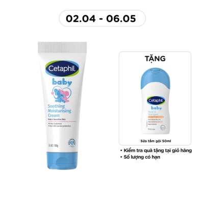 CETAPHIL - Kem Dưỡng Ẩm Và Làm Dịu Da Cho Bé Cetaphil Baby Soothing Moisturising Cream 100g