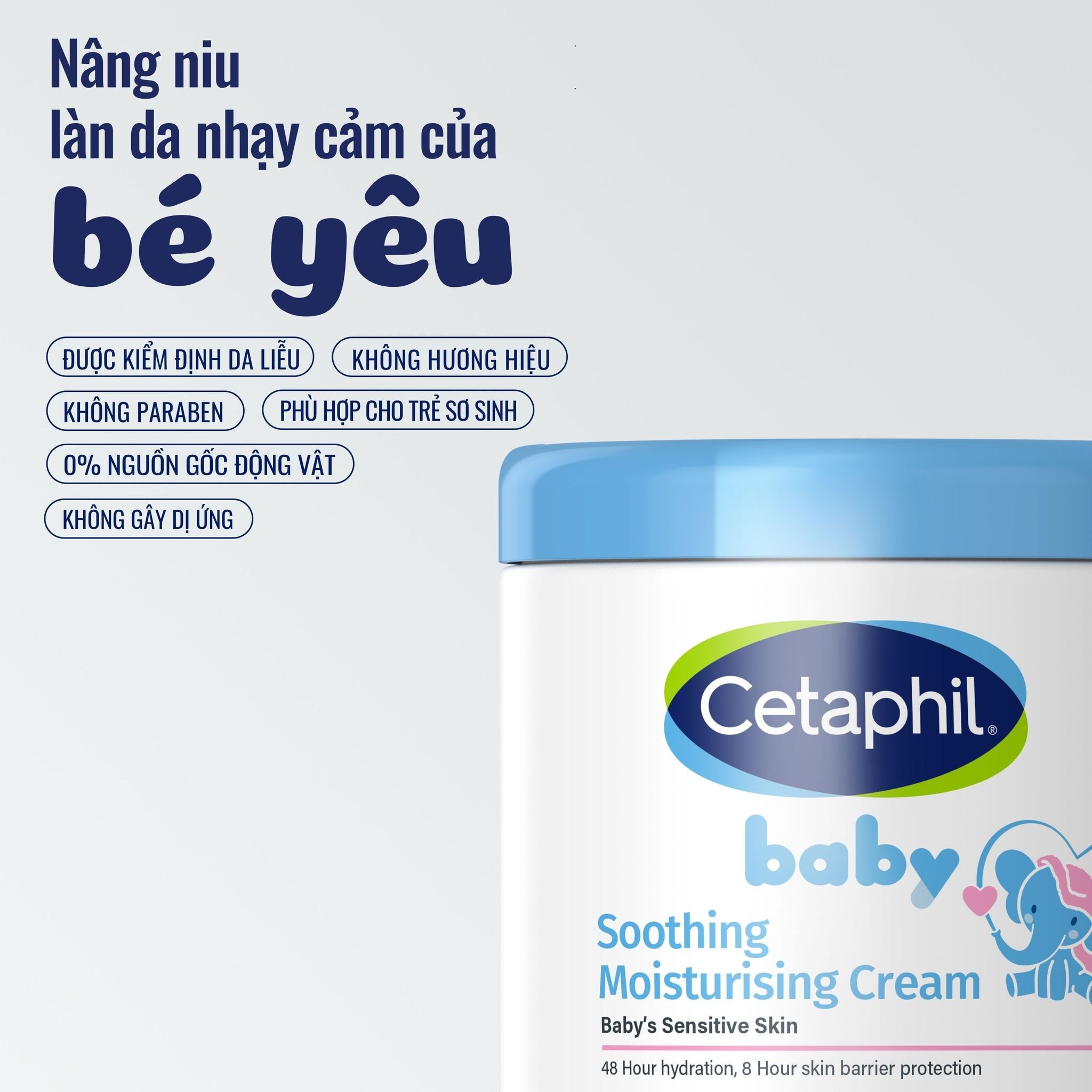 Kem Dưỡng Ẩm Và Làm Dịu Da Cho Bé Cetaphil Baby Soothing Moisturising Cream 566g