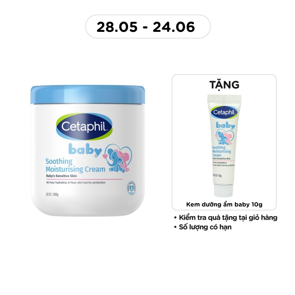 Kem Dưỡng Ẩm Và Làm Dịu Da Cho Bé Cetaphil Baby Soothing Moisturising Cream 566g