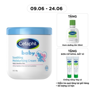 CETAPHIL - Kem Dưỡng Ẩm Và Làm Dịu Da Cho Bé Cetaphil Baby Soothing Moisturising Cream 566g