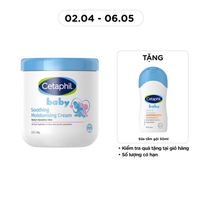 CETAPHIL - Kem Dưỡng Ẩm Và Làm Dịu Da Cho Bé Cetaphil Baby Soothing Moisturising Cream 566g